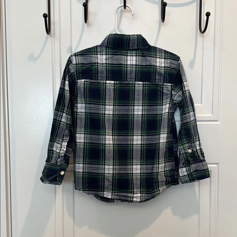 Carter's Green Plaid Kids Shirt